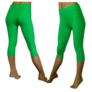 Legginsy getry bawełniane 3/4 rybaczki XL zielone