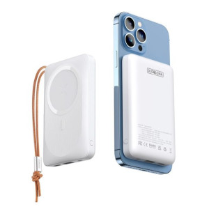 Powerbank Duzzona magnetyczny 10000 mAh z (MagSafe, Qi) 22,5W biały (W5)