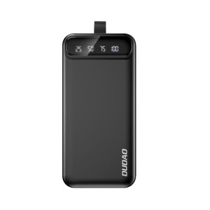 Dudao powerbank 30000 mAh 2x USB / USB-C z lampką LED 10W czarny