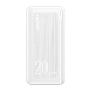 Dudao powerbank 20000 mAh Power Delivery 20 W Quick Charge 3.0 Typ C biały