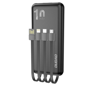 Dudao K6Pro uniwersalny powerbank 10000mAh z kablem USB, USB Typ C, Lightni