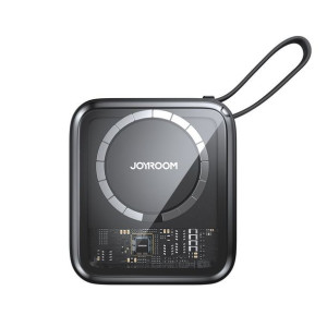 Joyroom powerbank indukcyjny 10000mAh Icy Series 22.5W z kablem USB C czarn
