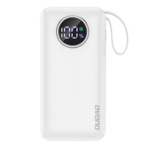 Dudao powerbank 10000mAh USB-A / USB-C 22.5W z kablem Lightning biały