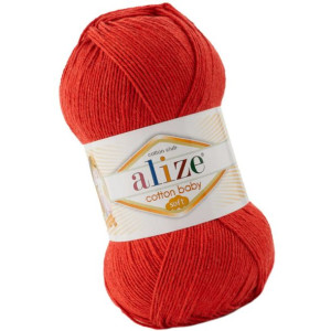 Włóczka Alize Cotton Baby Soft - 104 Jasny Czerwony