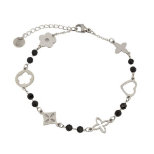 BRANSOLETKA Koniczynka SREBRNA Beads KONICZYNA