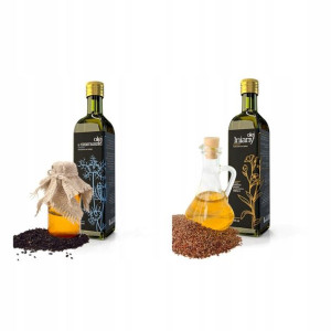 Zestaw Olej Lniany 250 Ml + Olej Z Czarnuszki 250