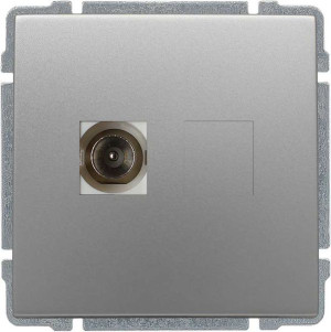 Gniazdo antenowe TV podw aluminium