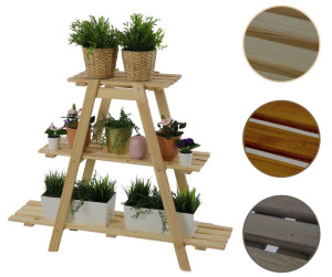 Drewniany Kwietnik / Stojak 79x101x26 cm – RP/ 3- poziomowy/ Naturalny