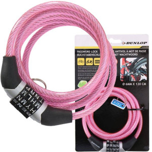 Zapięcie Dunlop na szyfr 120 cm różowe