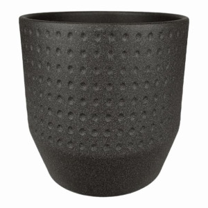 Osłonka ceramiczna Nola ciemno szara 13cm