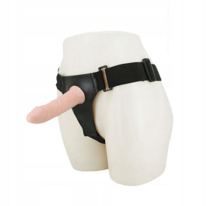 Wibrujący strap on na pasku. Sztuczny penis.