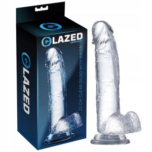 Duży, gruby penis z jądrami na przyssawce. 22cm