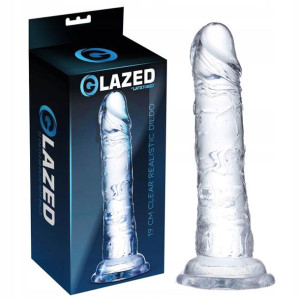 Żelowy penis z żyłami na przyssawce. Miły w dotyku