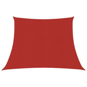 Żagiel przeciwsłoneczny, 160 g/m², czerwony, 4/5x3 m, HDPE