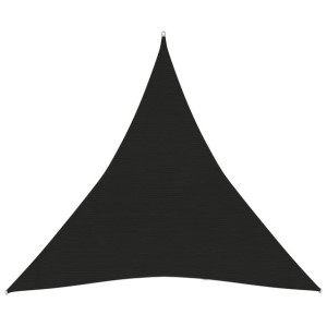 Żagiel przeciwsłoneczny, 160 g/m², czarny, 4,5x4,5x4,5m, HDPE
