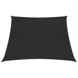 Żagiel przeciwsłoneczny, 160 g/m², czarny, 3/4x3 m, HDPE