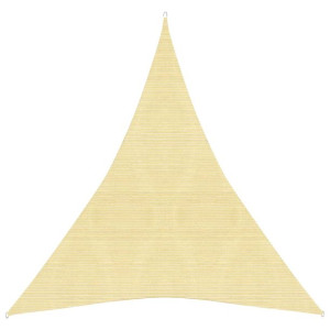 Żagiel przeciwsłoneczny, 160 g/m², beżowy, 5x7x7 m, HDPE