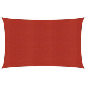 Żagiel przeciwsłoneczny, 160 g/m², czerwony, 4x7 m, HDPE