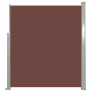 Zwijana markiza boczna, 160 x 500 cm, brązowa