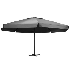 Parasol ogrodowy na słupku aluminiowym, 600 cm, antracytowy