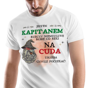 T-Shirt Męski Dla Kapitana Koszulka M Prezent