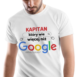 T-Shirt Męski Dla Kapitana Koszulka XXL Prezent
