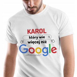 T-Shirt Męski Dla Karola Koszulka L Prezent