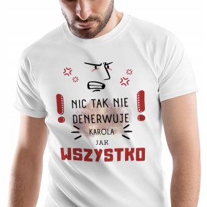 T-Shirt Męski Dla Karola Koszulka S Prezent