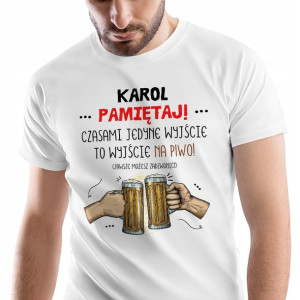 T-Shirt Męski Dla Karola Koszulka S Prezent