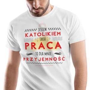 T-Shirt Męski Dla Katolika Koszulka L Prezent