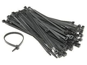 Opaski zaciskowe 3,6 x 370 czarne  opak.100szt