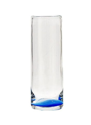 Wazon cylinder  z niebieskim dnem