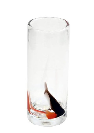 Wazon cylinder tuba czerwono-brązowa