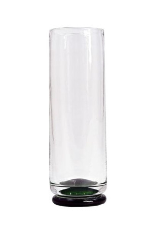 Wazon cylinder na stopie zielony