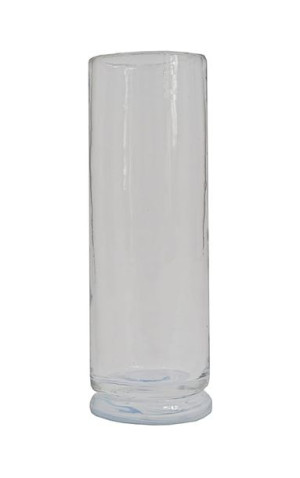Wazon cylinder na stopie biały