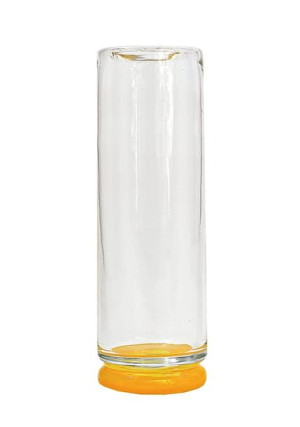 Wazon cylinder na stopie żółty