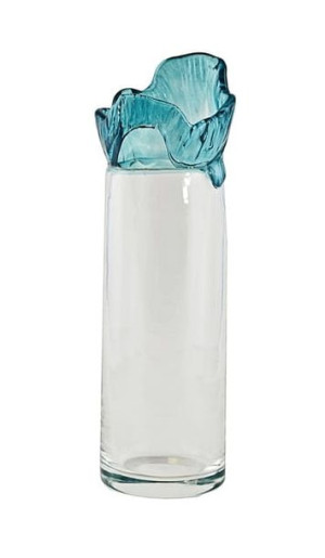 Wazon cylinder tuba Kolor niski - Akwamaryna
