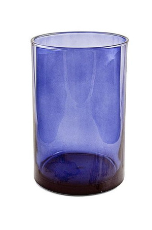Szklany wazon cylinder - granatowy