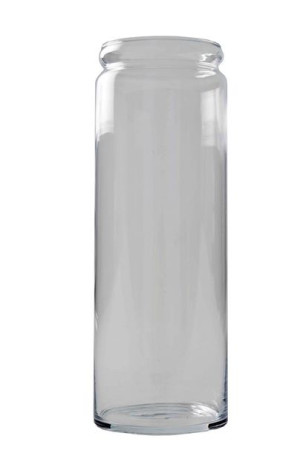 Szklany ozdobny wazon cylinder tuba wysoki