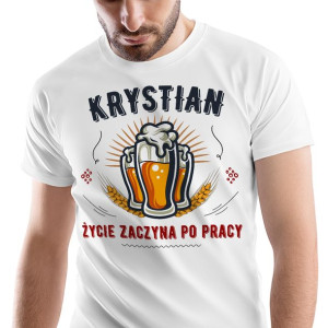 T-Shirt Męski Dla Krystiana Koszulka M Prezent