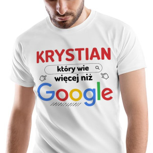 T-Shirt Męski Dla Krystiana Koszulka S Prezent