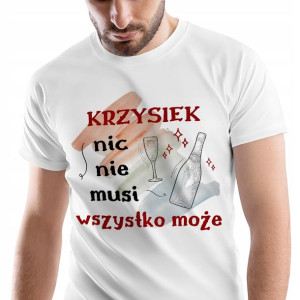 T-Shirt Męski Dla Krzyśka Koszulka L Prezent