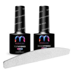 MaluLac BAZA TOP hybrydowy lakier + PILNIK GRATIS