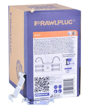 Rawlplug Podwójny Uchwyt Stalowy Do Kabli 6mm