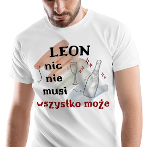 T-Shirt Męski Dla Leona Koszulka S Prezent