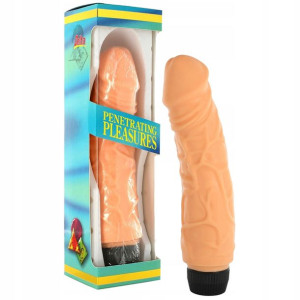 Wibrator z żyłami. Duży i gruby. 19 cm. Wytrzymały