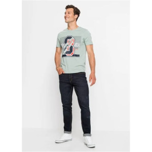 Bonprix Granatowe Jeansowe Proste Spodnie Jeansy Z Przetarciami 42 927155