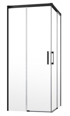 Kabina RADAWAY Idea Black KDD 80x80 szkło przejrzy
