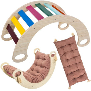 Bujak Artnico huśtawka Montessori t + poduszka róż