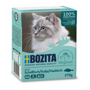 BOZITA Mięsne kawałki z dorszem w galarecie dla kota 370g